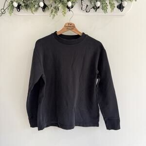 mm lafleur Black Cotton Crew Neck Sweatshirt Small HH9084